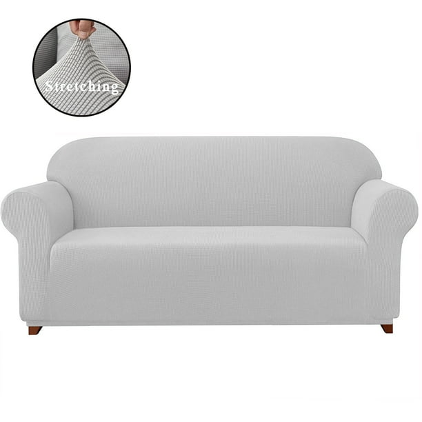 Dodoing Sofa Covers Stretch Polyester Fabric Slipcover Two Seater Elastic Sectional Protector Couch Grey Com Dodoing Sofa Covers Stretch Polyester, How Much Fabric To Cover A Two Seater Sofa