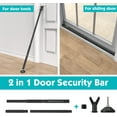 thumbnail image 7 of Yeyebest Sliding Patio Door & window Security Bar, 2 Pack 3 in 1 Hinged Sliding Door Window Security Bar, 28 to 45 Inch Adjustable Door Stopper Barricade  Bar,Matte Black, 7 of 7