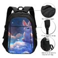 thumbnail image 3 of Salouo Cloud Cute Rabbit Pattern Extra Large Travel Laptop,Backpack with USB Charging Port College Backpack Business Work Bag Casual Daypack Fits for Men & Women, 3 of 7