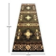 thumbnail image 5 of Emma + Oliver Fe 2x7 Sage Olefin Accent Rug with Complementary Southwestern Pattern in Beige, Black and Brown and Jute Backing, 5 of 7