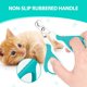 thumbnail image 2 of Tijeras profesionales para uñas de mascotas, tijeras para uñas de gato, cabezal de corte único de 25 grados, ideal para cachorros, cachorros, gatos y conejos - Azul blanco, 2 of 5