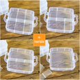 thumbnail image 3 of Billuyoard Clear Jewelry Organizer Box Holding Case 3-layer Home Compartment Sundries Container Organization Storage Boxes Holder Almacenamiento y organización del hogar blanco, 3 of 6