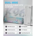 thumbnail image 2 of MAGIC-REFINER RK96 Wireless Mechanical Keyboard, Dual Mode 2.4G/BT5.0 2-in-1 Receiver, 100 Keys Hot Swappable Red Switches Gaming Keyboard with Number Pad for PC Gamers/Mac/Windows, 2 of 9