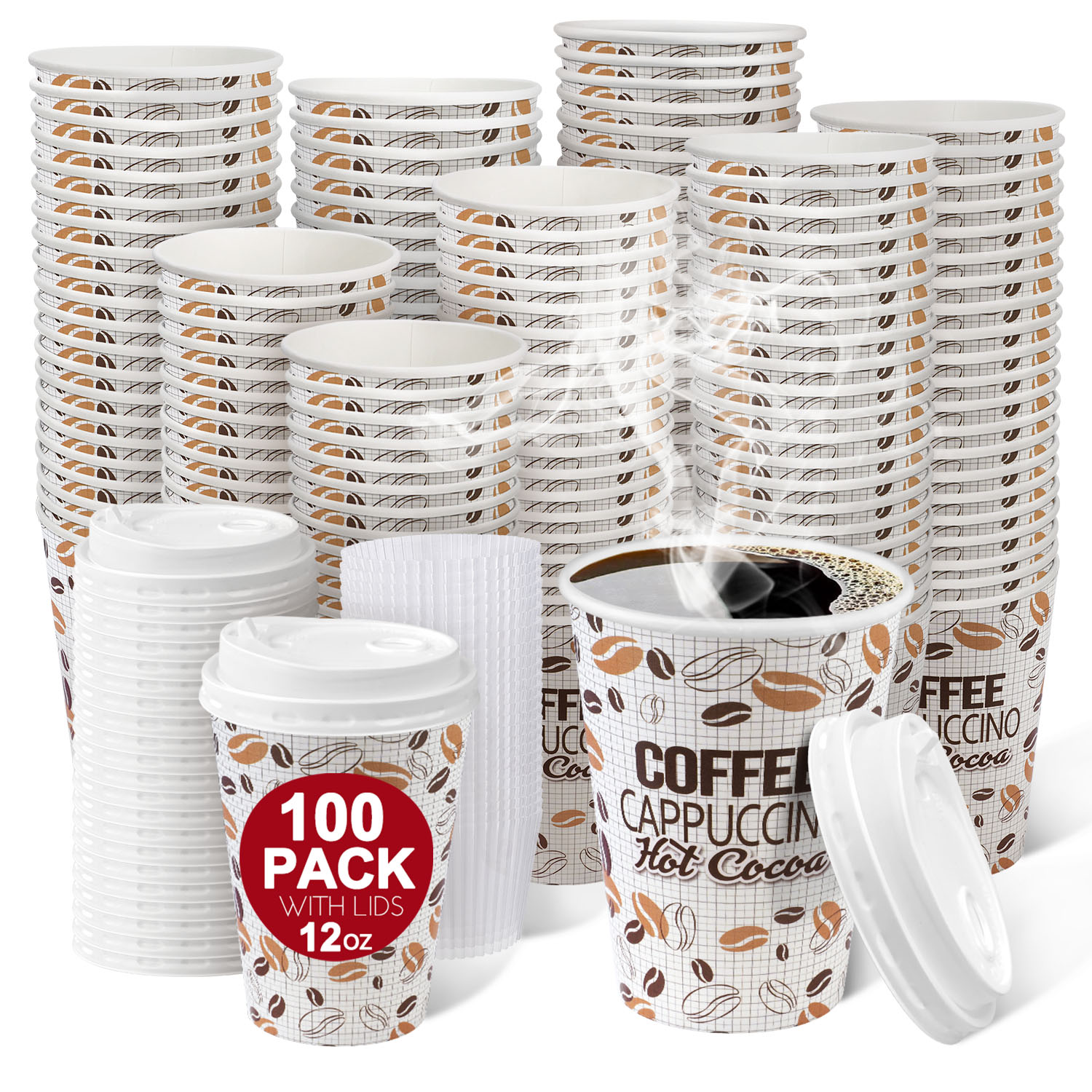 Solo Cup Company Jazz Design Double Sided Poly Paper 24 oz. Cold Cups ...