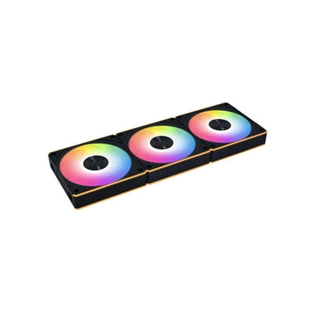 Lian Li 12RCL1W3B Wireless 120mm ARGB Case Fans Reverse Blade Triple Pack Black