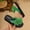 Green, variant on Women's Flip Flops Toe Post Floral Embellishment Comfort Flat Sandals Summer Vacation Outdoor Shoes