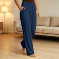 thumbnail image 5 of Sweatpants for Women Sweatpants Womens High Waisted Wide Leg Pants Casual Loose Comfy Trousers With Pockets for Yoga Work Daily Wear Navy Xxl, 5 of 9
