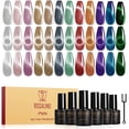thumbnail image 1 of Set de esmaltes de uñas en gel ROSALIND Cat Eye de 12 colores con imán, 1 of 9