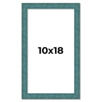 10x18 Frame Blue Rustic Barnwood Solid Wood Picture Frame Width 1.25 Inches | Interior Depth 0.5