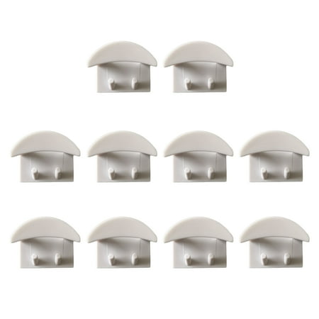 

Asdomo Wall Hat Adhesive Hooks (Pack of 10) strong hold Punching Free Multifunctional Seamless Hook