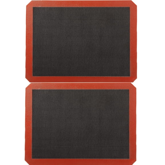 LQQBOX Silicone Baking Mats, Set of 2, 13.39x9.45 Inch, Non Stick, BPA Free, Liner for Cookies, Macaron, Bread, Pastry, Toaster (Perforated)
