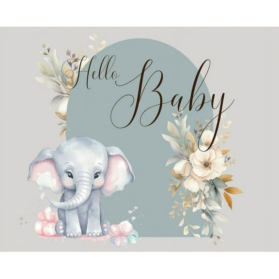 Hello Baby, Baby Shower hardback Guest Book (landscape), (Hardcover)