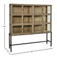thumbnail image 3 of Bleecker Oak & Iron Glass Cabinet Museum Display Case, 12-Door, 3 of 3