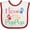 White and Red, variant on Inktastic Poppop Grandkids Handprints Boys or Girls Baby Bib