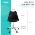thumbnail image 3 of Black Tulip Desk Chair for Office, Salon, or Meeting Room – Stylish Mesh Back & Adjustable Height, 3 of 26