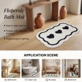 thumbnail image 5 of Unique Bargains Aesthetic Ultra Absorbent Shaggy Non Slip Bath Mat White 24" x 16", 5 of 5