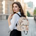 thumbnail image 6 of FORMRS Mini Backpack Purse for Women Quilted Travel Daypack Casual Shoulder Bag, Red Watercolor Seashells, 6 of 7