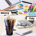 thumbnail image 3 of Deally Mesh Pencil Holder Metal Pen Cup Black for Desk 6 Packs, 3 of 7