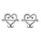thumbnail image 2 of 1 Par de Ojo de Caballo Rhinestone de ón Pétalo de La Flor de , Calibre 16 serpiente corazón Sunnimix Anillo de pezón de serpiente, 2 of 8