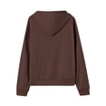thumbnail image 5 of UDAUDU Womens Zip Up Hoodies 2026 Fall Winter Long Sleeve Hoodies Oversized Sweatshirts Fall Sweaters Casual Y2K Jackets Clothes Brown L, 5 of 8