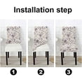 thumbnail image 5 of Dining Chair Covers Set of 4 Floral Dining Chair Cover Washable Kitchen Chair Slipcovers Seat Protector for Home or Dining Room, 5 of 5