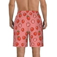 thumbnail image 3 of Naloa Red Strawberry Men's Beach Shorts, Surfing shorts, Swim trunks, Quick Dry Swim Trunks for Surfing Beach Fun - Medium, 3 of 9