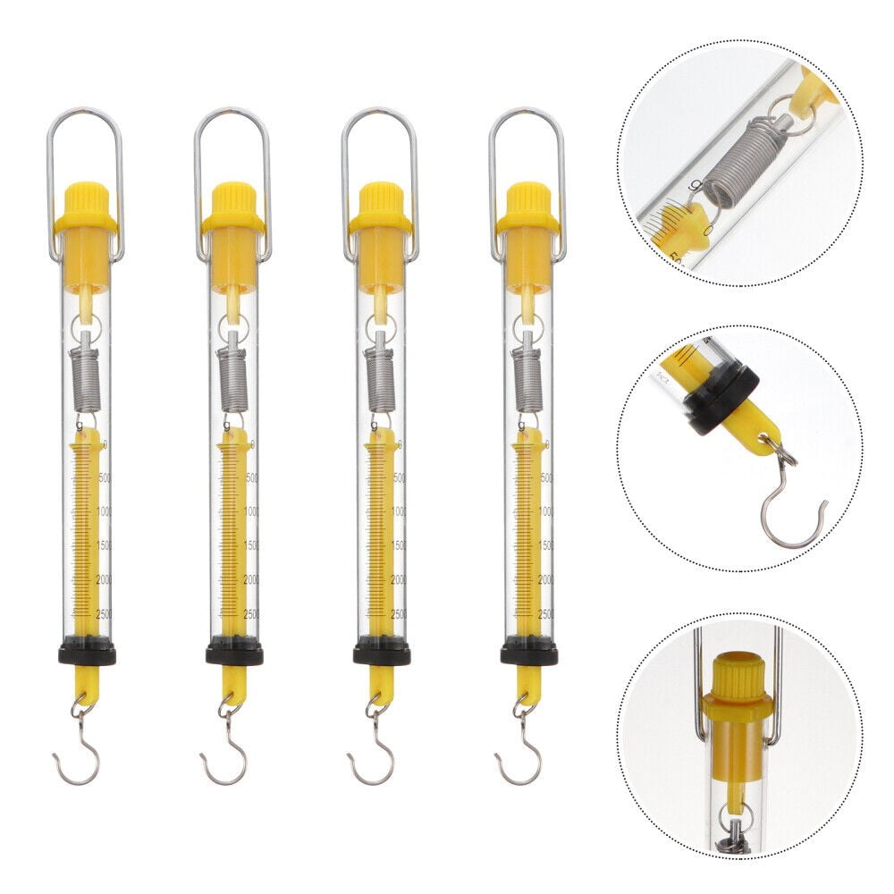 BCLONG 4Pcs Spring Balance Cylinder Dynamometer Mechanics Physics
