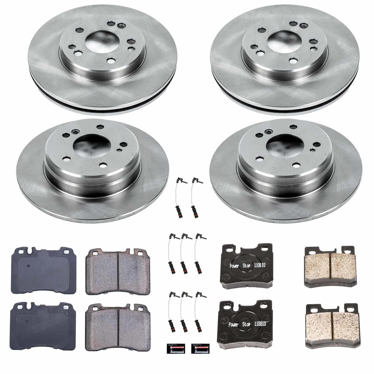 Power Stop Front and Rear Stock Replacement Brake Pad and Rotor Kit KOE6465