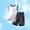 White, variant on Babcutegg Kids 2Pcs Solid Tank Top Shorts Set Summer Contrast Trim Casual Loungewear Boys Girls 5-17Y Green Size 16