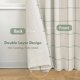 thumbnail image 2 of Cortinas DriftAway 100% opacas de lino a cuadros para ventanas, 2 unidades, 2 of 9