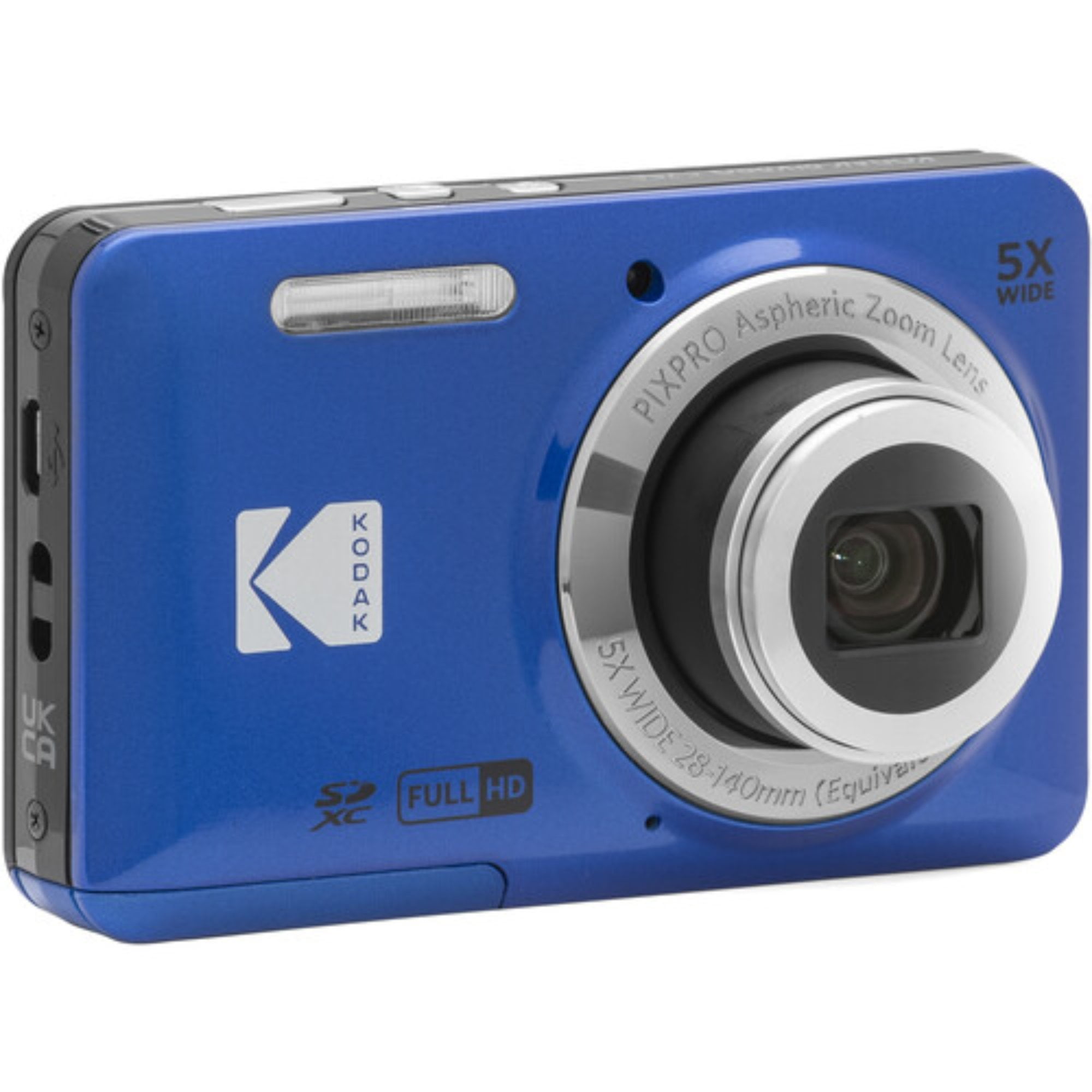 Kodak PIXPRO Friendly Zoom FZ55 Digital Camera (Blue) with 64GB SDXC Memory  Card 