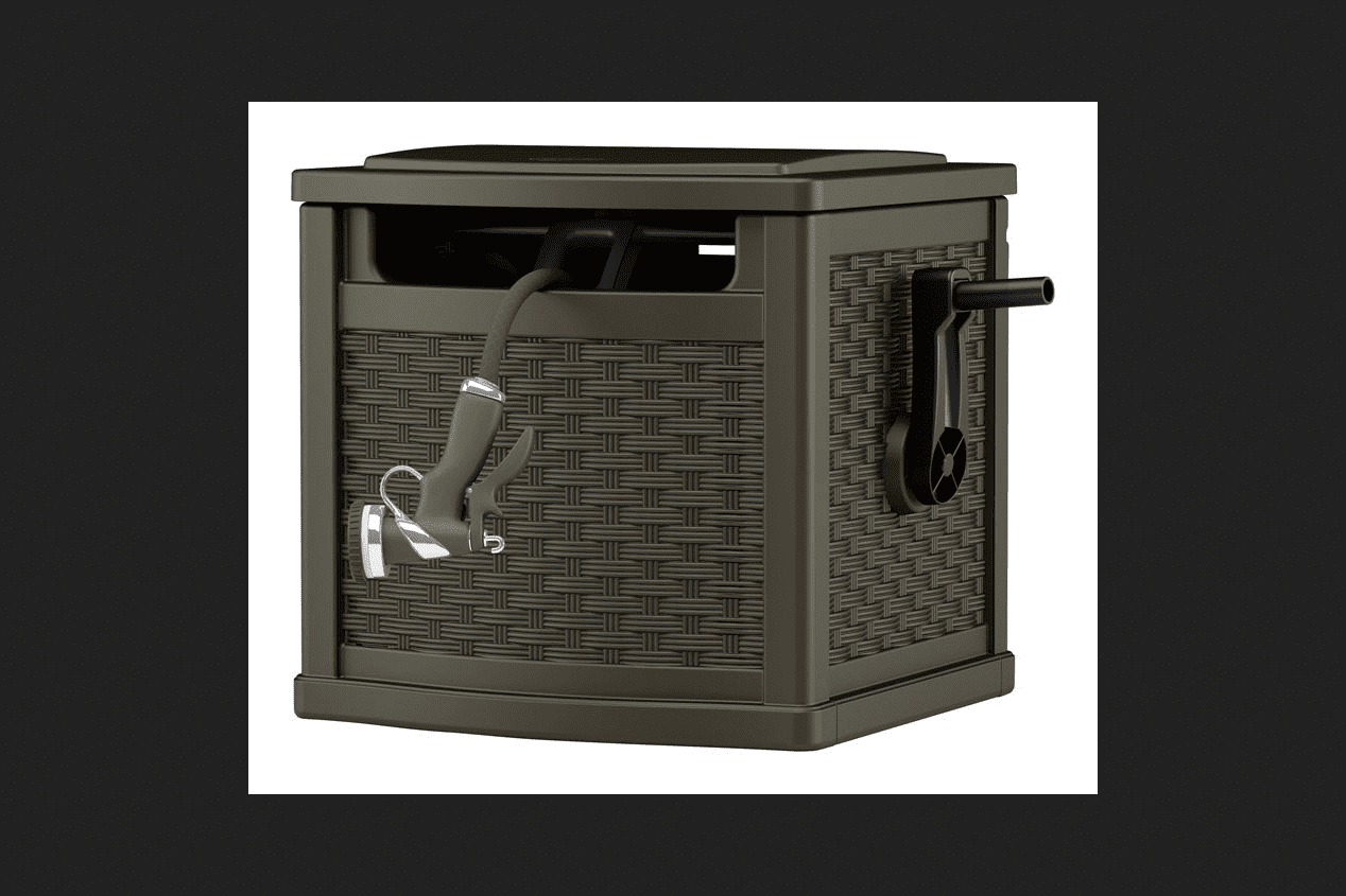 Suncast Wheeled Hideaway Hose Reel 150 ft. Antique Bronze