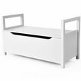 thumbnail image 3 of Yardi Yard 34.5 ×15.5 ×19.5 Inch Shoe Storage Bench with Cushion Seat for Entryway-White,, 3 of 8