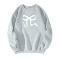thumbnail image 5 of Resicozy Womens Crewneck Sweatshirts Fashion Oversized Pullover Sweaters Fall Winter Cute Bow Tops Clothes 2025 Gray 2XL, 5 of 5