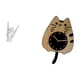 thumbnail image 5 of Reloj de pared con figura de gato y estatua de gesto rockero, decoración moderna de madera, resina y acrílico. Ideal para sala de estar, dormitorio, o, 5 of 8