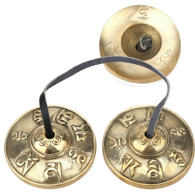 Platillos Tibetanos Tingsha, Campanas de Latón para Meditacia, Accesorio de Meditación Hecho A Mano para curacio Espiritual, Atención Plena, Yoga, Yoga, Yoga,