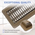 thumbnail image 2 of 4" x 12" Floor Register - Heavy Duty Steel Walkable Floor Vents - Easy Adjust Air Supply Lever - Vent Covers for Home (Brown), 2 of 7