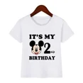 thumbnail image 3 of Ropa infantil con estampado de Mickey Mouse de Disney, es mi cumpleaños de 1, 2, 3, 4, 5, 6, 7, 8 y 9 años, camisetas para niños y niñas, lindas camisetas para bebés y niños, 3 of 5