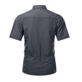 thumbnail image 4 of Men's Outdoor Work Short Sleeve Cargo Shirts UPF 50 Sun Protection Cooling Quick Dry Breathable Lapel Collar Button Down Dual Pocket Tactical Tops for Fishing Hiking Camping Tactical, 4 of 8