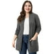 thumbnail image 2 of Cárdigan Suéter Agnes Orinda Frente Abierto Collar De Chal TalExtPaMujer Gris XXL, 2 of 6