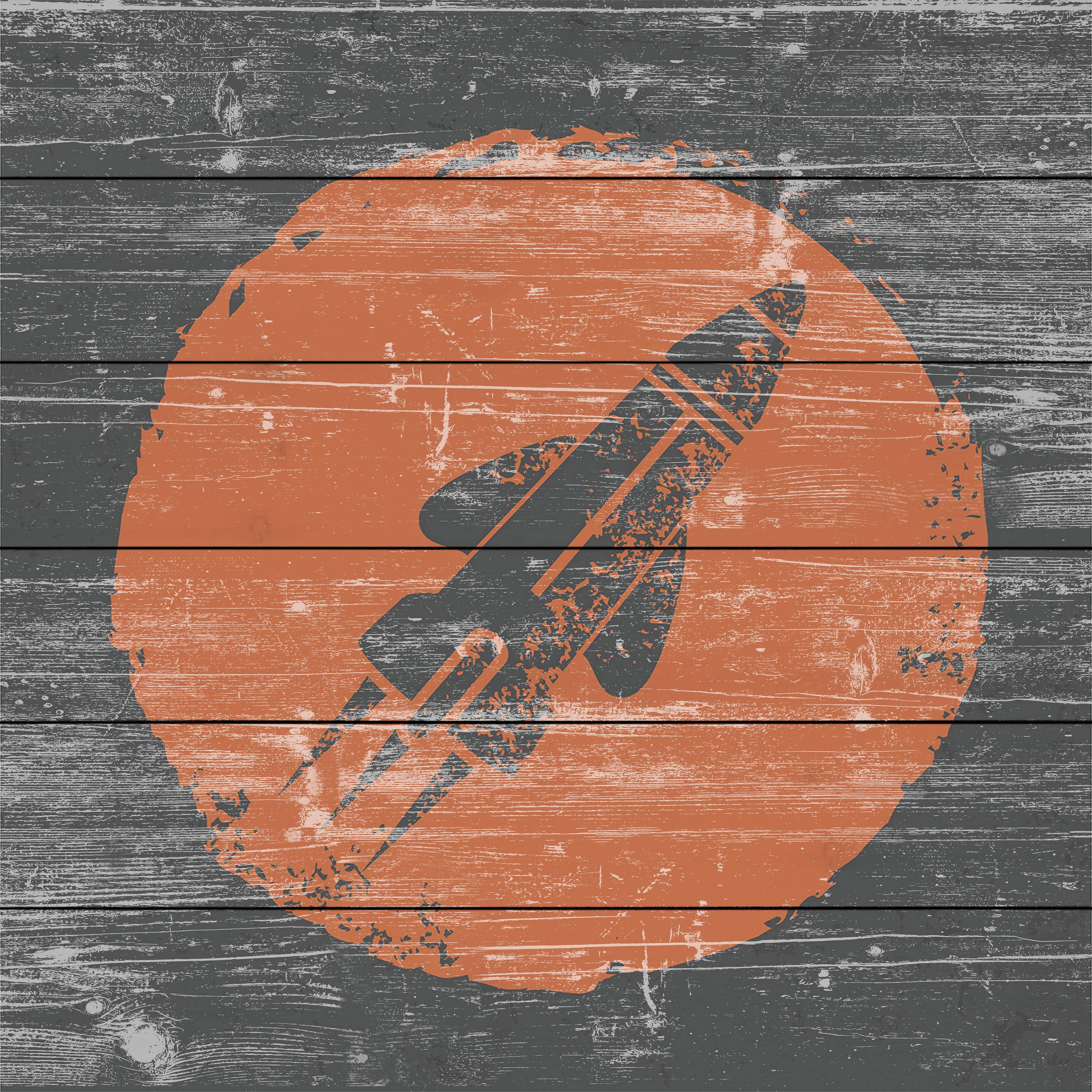 Marmont Hill - "Soaring Rocket" Painting Print on White Wood