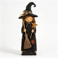 thumbnail image 5 of Halloween Witch Figurine, Vintage Wooden Witch Decor, Halloween Decorations Indoor, Rustic Farmhouse Mantel Decor for Bookshelf Tray Fall Retro Statues Gifts, 5 of 5