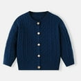 thumbnail image 2 of KEXE Girls Cardigan Girls Sweaters Size 7-8 Girls' Cardigans Sweater School Uniforms Cotton Long Sleeve Lightweight Outerwear Blue 4-5 Years, 2 of 5