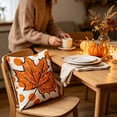 thumbnail image 6 of PiGOGI Orange Thanksgiving Pillow Covers Fall Throw Pillow Cases Orange Cushion Covers Soft Home Decor for Sofa Bedroom Polyester, 6 of 7