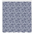 thumbnail image 3 of Ambesonne Navy Blue Shower Curtain, Aquatic Animals Lines, 69"Wx75"L, Dark Blue White, 3 of 3