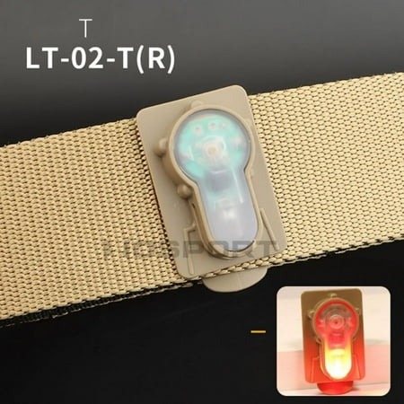 

Popvcly 1Pc Signal Light Clip-on Survival Lamp for Vest Belt Outdoor Waterproof Safety Rescue Strobe Brown-Red Light