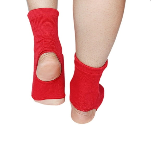 Vendajes de Soporte para Tobillo Muay Thai, Calcetines, Tobilleras, Equipo de Entrenamiento, Protectores de Pies, Protectores de Tobillo para Kickboxi M rojo