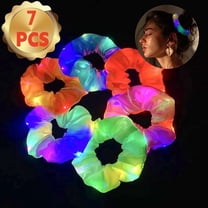 Youersen LED Glow Hair Scrunchies Set, Light up Hair Accessories for Women, Colorful, 7Pcs