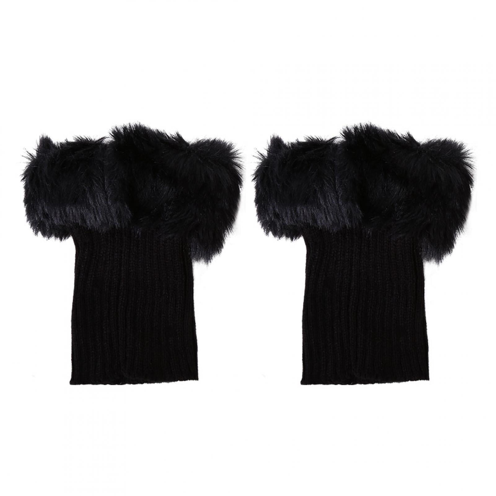 Pieds Thermique Hiver Kniting Manchettes Fluffy Alomejor Cheville Warm-Keeping Sleeves 