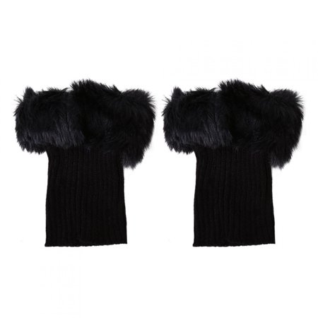 

Winter Warm Keeping Legs Sleeves Thermal Kniting Ankle Warmers (White)